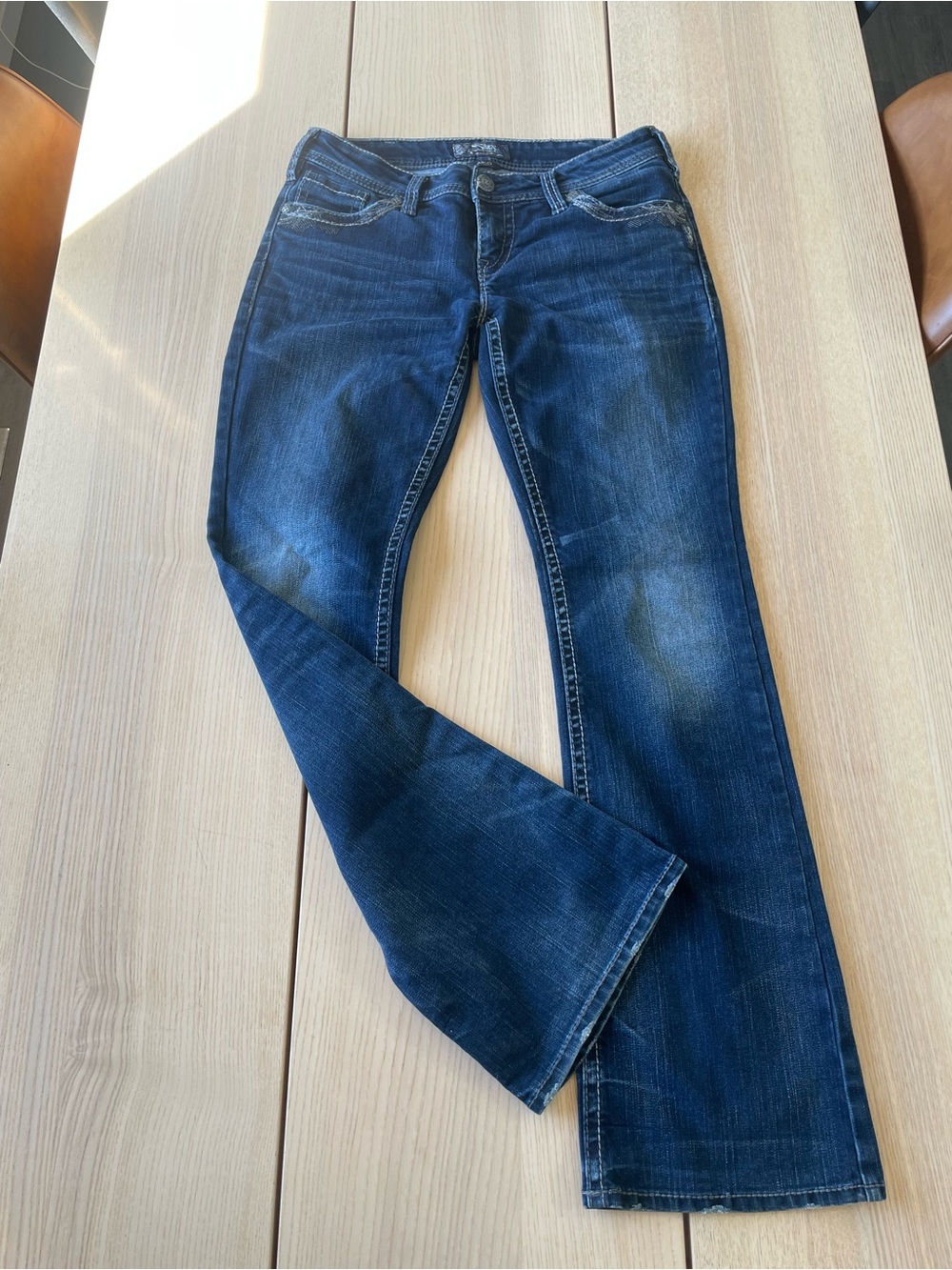 Y2K Silver Aiko Women’s Dark Blue Jeans W30/L33 Y2K Silver jeans ladies size 30